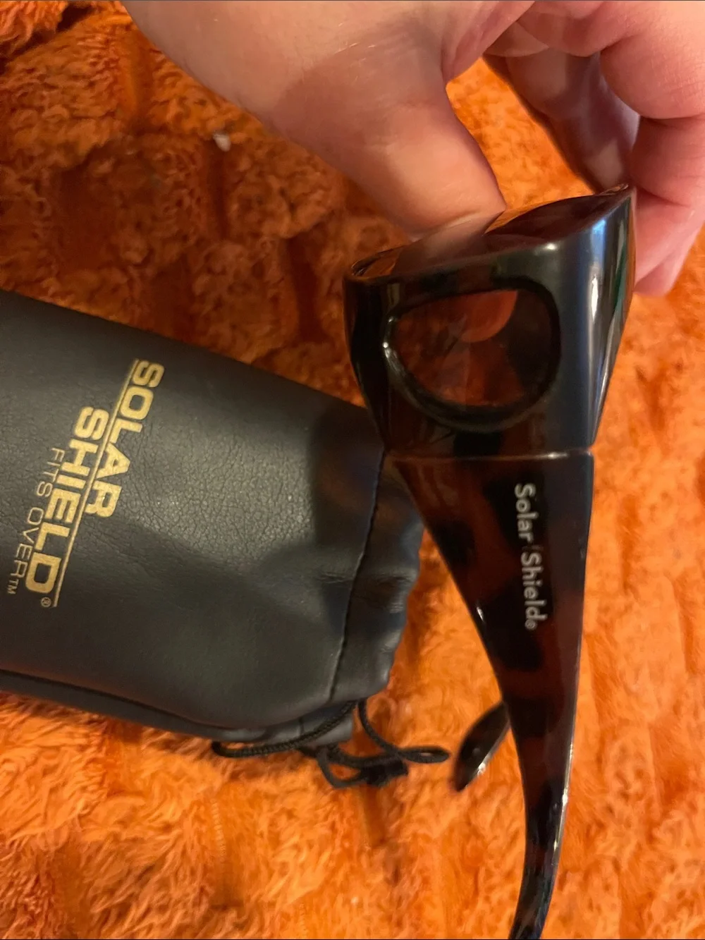 Solar Shield Fitovers - Classic Tortoise Frame Amber Brown Women's Sunglasses